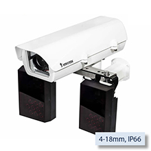 VIVOTEK IP816A-LPKIT-18 2MP License Plate Capture Box Camera, Vari-focal 4-18mm, Recognition Distance 20M, Remote Back Focus, 60MPH (90KM/H), IP66, Vandal-proof IK10, PoE