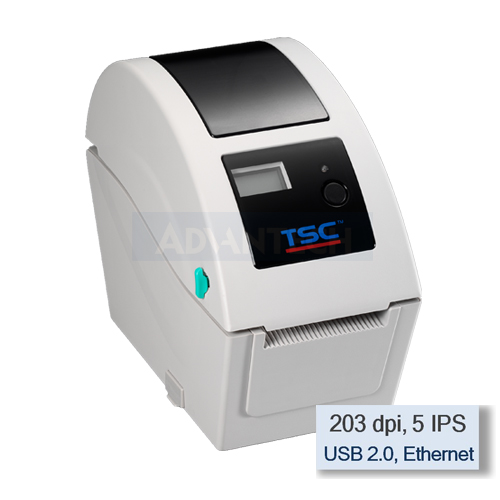 TSC TDP-225 Direct Thermal Label Printer, 203 dpi, 5 IPS (Beige) USB and Ethernet + LCD Display, 99-039A001-42LF
