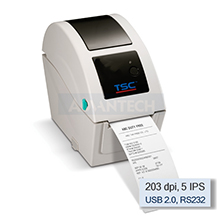 TSC TDP-225 Direct Thermal Label Printer, 203 dpi, 5 IPS (Beige) USB and RS-232, 99-039A001-00LF