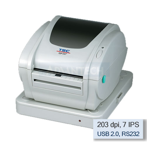 TSC TDP-247 Direct Thermal Label Printer, 203 dpi, 7 IPS 3 Ports USB, Parallel, RS-232, 99-126A010-00LF