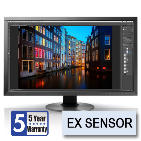 EIZO 27" CS2730-BK-CNX Black LCD Monitor, 350 cd/m2 Typical Brightness, 2560 x 1440 Resolution