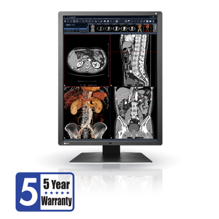 EIZO 21.3" RX250-BK RadiForce 2MP Medical IPS LCD, 800cd/m2, 1200X1600 Monitor, Contrast Ratio 1400:1, UL60601-1, FCC-B, FDA510k