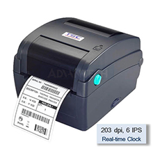 TSC TTP-245C Thermal Transfer Printer, 203 dpi, 6 IPS (Navy), Ethernet, USB, Parallel, RS-232 with Factory Installed Real Time Clock, 99-033A001-20LF