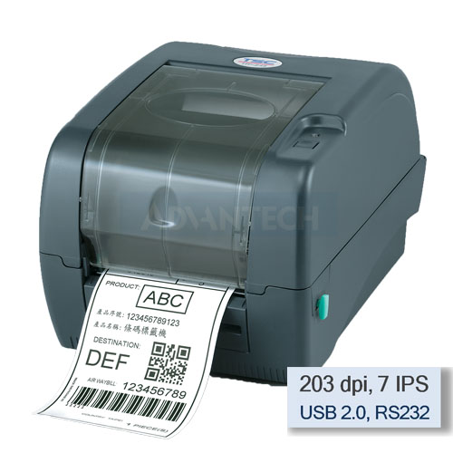 TSC TTP-247 Thermal Transfer Printer, 203 dpi, 7 IPS, 3 Ports - USB, Parallel, RS-232,  99-125A013-00LF