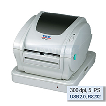 TSC TTP-345 Thermal Transfer Printer, 300 dpi, 5 IPS, 3 Ports - USB, Parallel, RS-232, 99-127A027-00LF