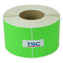 TSC Thermal Transfer Label 4in x 6in 1000 Labels per roll. 4 Rolls per carton. (Fl. Green)