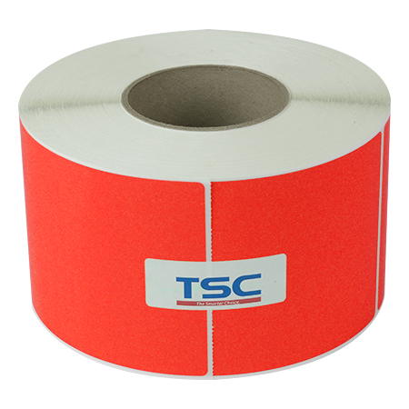 TSC Thermal Transfer Label 4in x 6in. 1000 Labels per roll. 4 Rolls per carton. (Fl. Red)